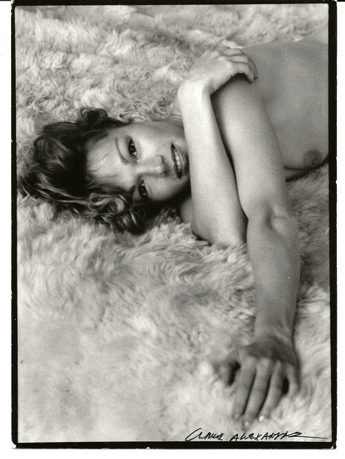 Brigitte Lahaie — Claude Alexandre · Photographie originale argentique signée + lettre autographe + dédicace · Édition originale · La Musardine, 1999