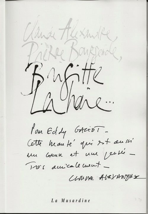 Brigitte Lahaie — Claude Alexandre · Photographie originale argentique signée + lettre autographe + dédicace · Édition originale · La Musardine, 1999