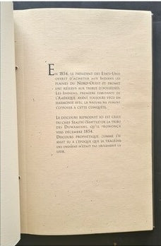 Au Bord du Monde — Paroles du Chef Seattle · Sérigraphies de Paul Combes · N° 476/500 sur Vélin d'Arches · Hors commerce · Aquaform, 2000