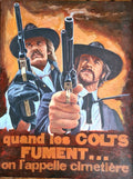 Quand les Colts fument... on l'appelle Cimetière — Maquette originale à la gouache · Éric Faugère · 1971