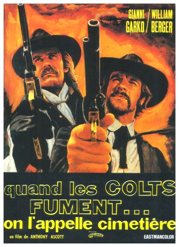 Quand les Colts fument... on l'appelle Cimetière — Maquette originale à la gouache · Éric Faugère · 1971