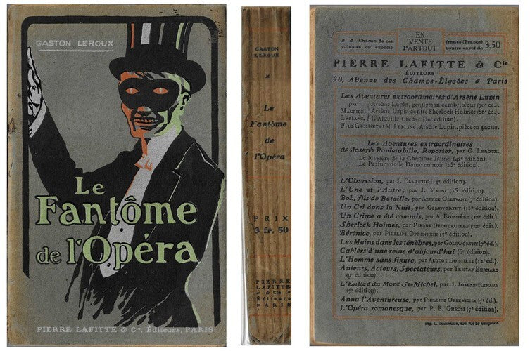 Le Fantôme de l'Opéra — Gaston Leroux · Sous boîtier clamshell · Pierre Lafitte, 1910