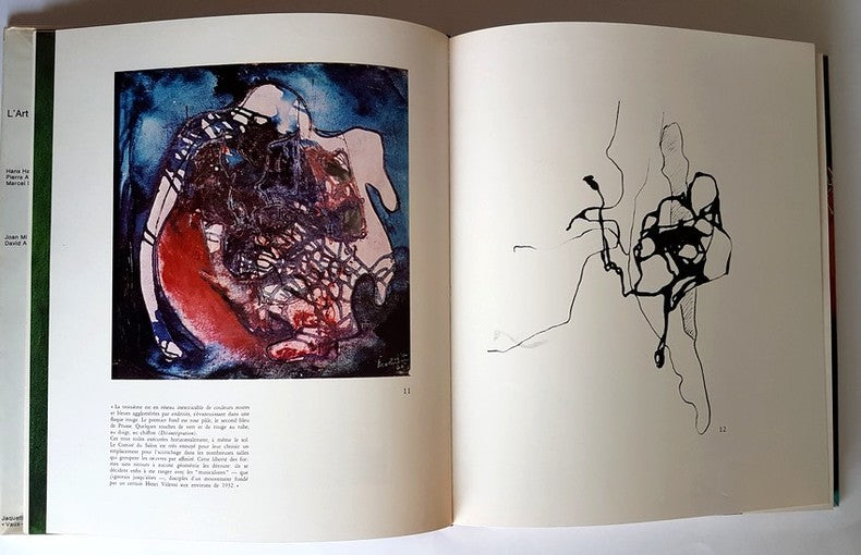 Georges Mathieu — Peinture originale double page avec dédicace autographe · Édition originale · Hachette-Fabbri, 1969