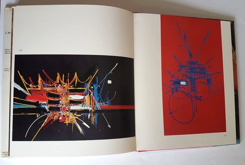 Georges Mathieu — Peinture originale double page avec dédicace autographe · Édition originale · Hachette-Fabbri, 1969