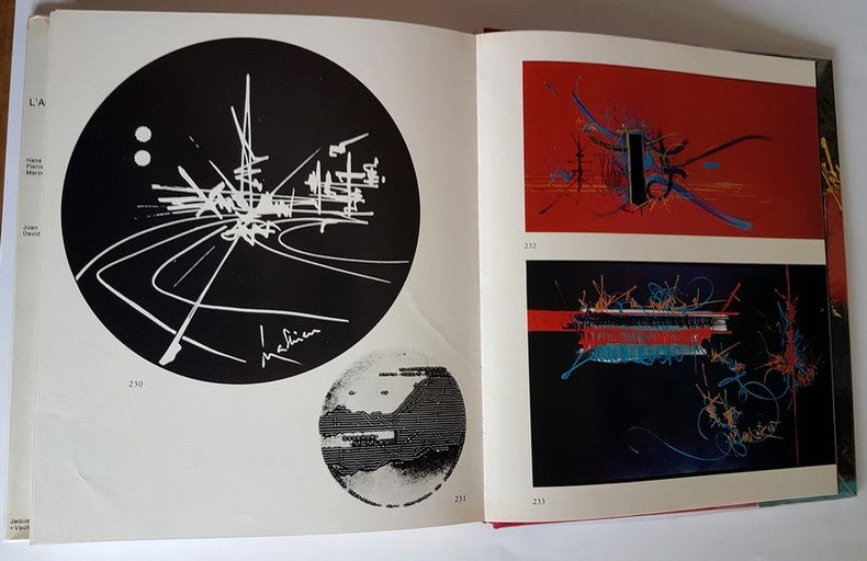 Georges Mathieu — Peinture originale double page avec dédicace autographe · Édition originale · Hachette-Fabbri, 1969