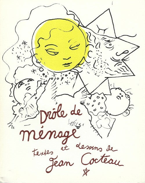 Drôle de Ménage — Jean Cocteau · N° 43/100 sur Vélin d'Arches · Complet de la feuille d'annonce CD Jean Marais · Passage du Marais, 1993