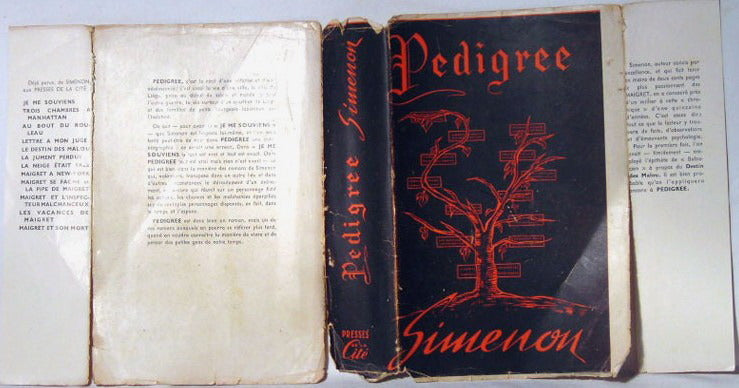Pedigree — Georges Simenon · Édition originale non expurgée · N° 149/200 sur Vélin Alfama · Complet de la jaquette · Presses de la Cité, 1948