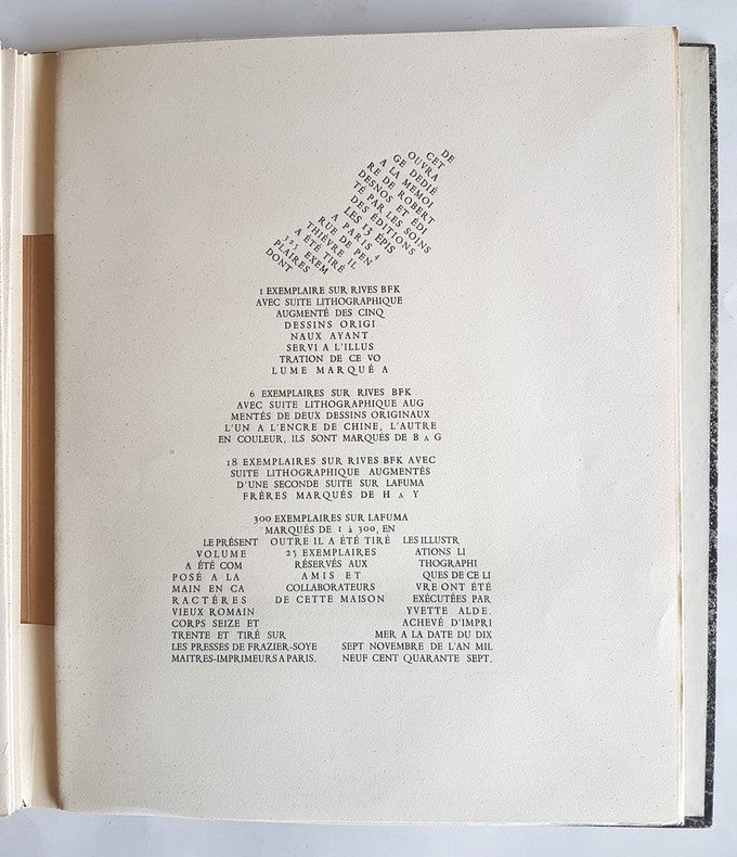 Les Trois Solitaires — Robert Desnos · 5 lithographies d'Yvette Alde · N° 290/300 sur Lafuma · Œuvres posthumes inédites · Les 13 Épis, 1947