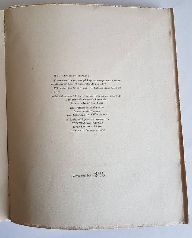 Croquelune — Frédéric Dard · Illustré par Joseph Hémard · N° 228/499 sur pur fil · Édition originale · Éditions de Savoie, 1945