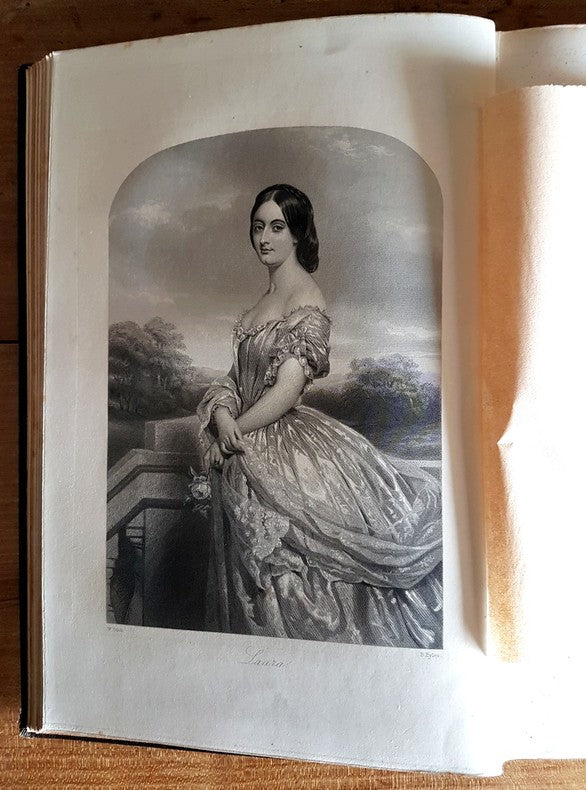 Le Saphir — Livre des Salons · 12 Gravures Anglaises · Sous la direction du Bibliophile Jacob · Cartonnage romantique · Magnin, Blanchard & Cie, 1837