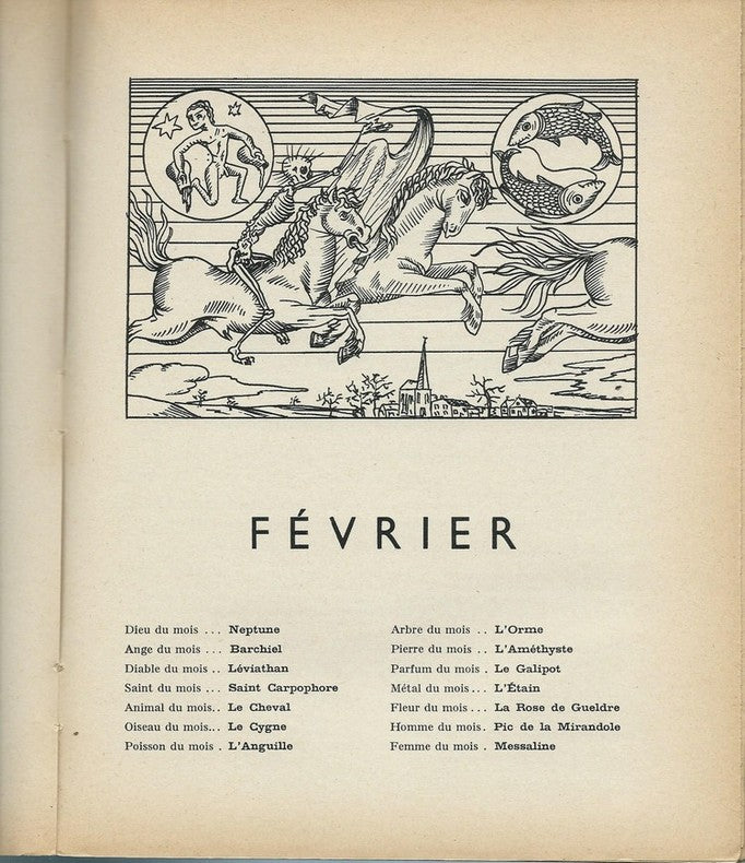 Le Sorcier des Familles — Félix Labisse · Almanach Fatidique · Édition originale non coupée · À l'Abeille qui Butine, 1957
