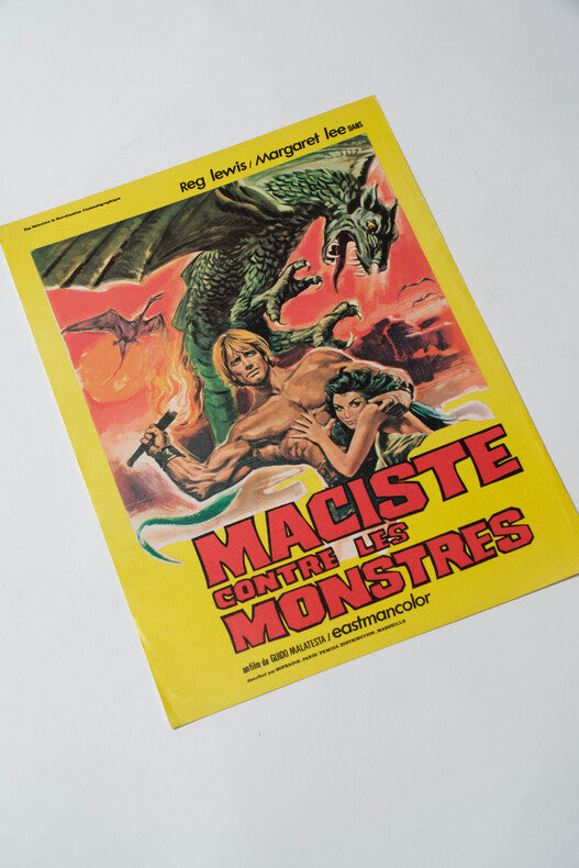 Maciste contre les Monstres — Affichette originale d'exploitation · Guido Malatesta · Sofradis Paris, 1962