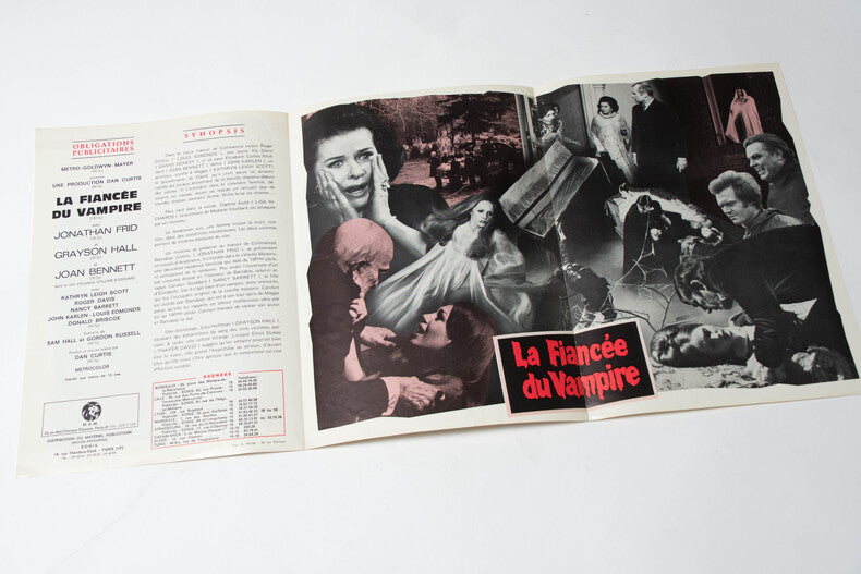 La Fiancée du Vampire — Guide publicitaire MGM original · Dan Curtis · Paris, c. 1970