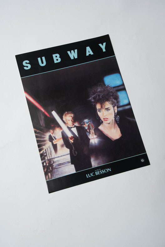 Subway — Affichette originale d'exploitation · Luc Besson · Adjani · Lambert · Gaumont Paris, 1985