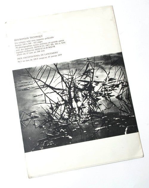 Camargue Secrète — Lucien Clergue · Dépliant original Belfond · Tirage en héliogravure · 1977