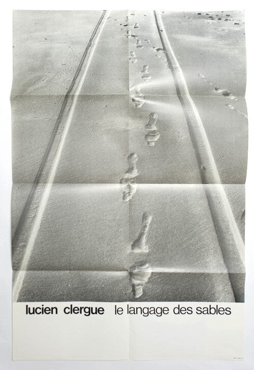 Le Langage des Sables — Lucien Clergue · Dépliant presse original · Centre Pompidou · Complet du prière d'insérer · 1975