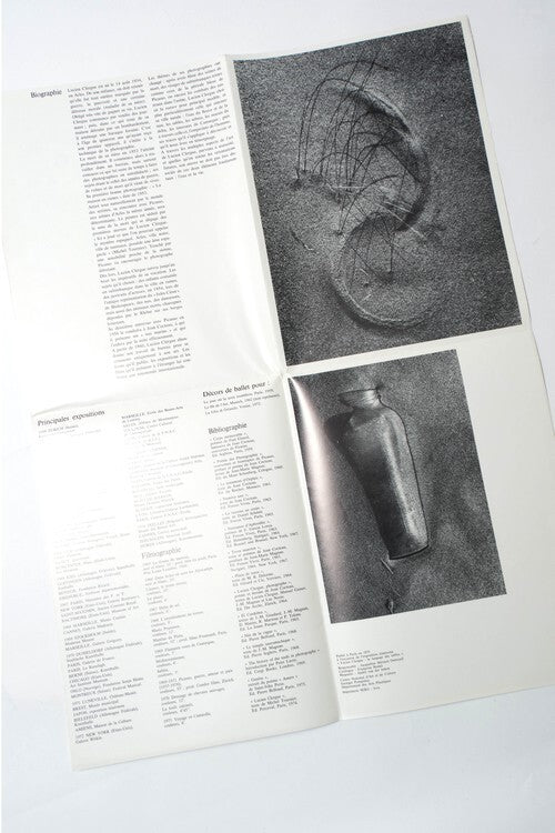 Le Langage des Sables — Lucien Clergue · Dépliant presse original · Centre Pompidou · Complet du prière d'insérer · 1975