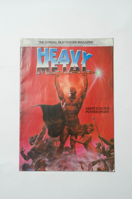Heavy Metal - Official Poster Magazine — Dossier de presse original · Affiche dépliante Chris Achilleos · Corben, Wrightson, O'Bannon & al. · Phoenix Publications, 1981