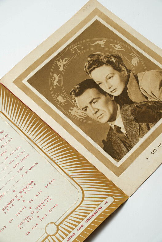 L'Homme d'Octobre — Dossier de presse original · Roy Baker · Eric Ambler · John Mills · Joan Greenwood · 1947
