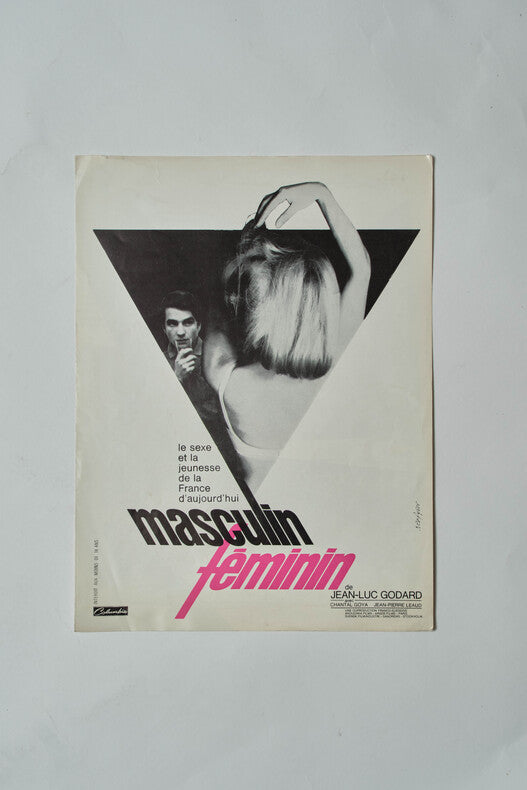 Masculin Féminin — Dossier de presse original · Jean-Luc Godard · Chantal Goya · Jean-Pierre Léaud · 1966