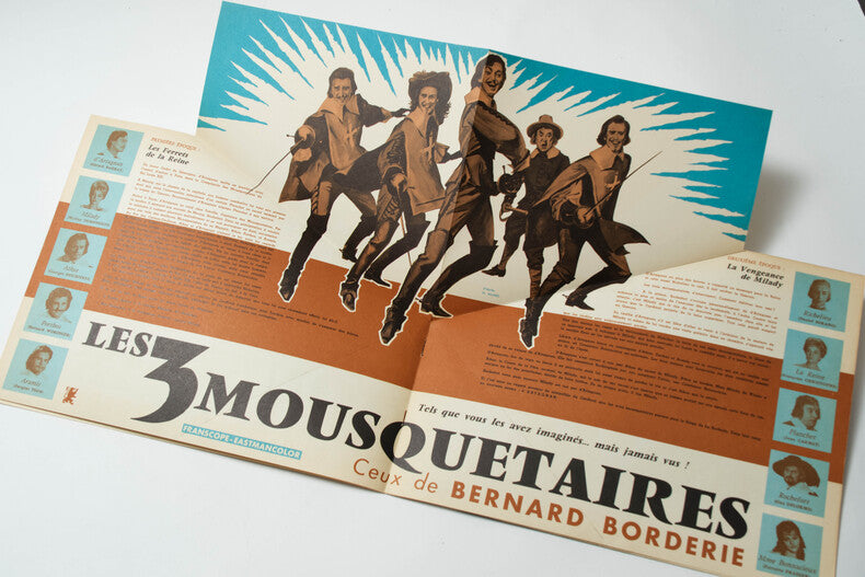 Les Trois Mousquetaires — Dossier de presse original avec pop-up · Bernard Borderie · Gérard Barray · Mylène Demongeot · 1961