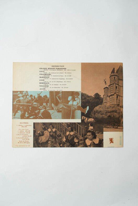 Les Trois Mousquetaires — Dossier de presse original avec pop-up · Bernard Borderie · Gérard Barray · Mylène Demongeot · 1961