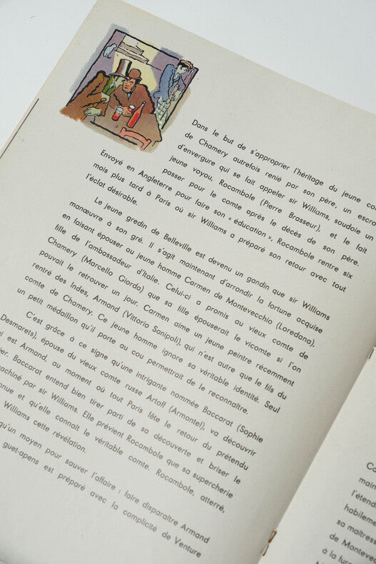 Rocambole — Dossier de presse original illustré · Jacques de Baroncelli · René Péron · Pierre Brasseur · 1948