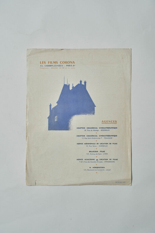 Le Mystère de la Chambre Jaune — Dossier de presse original · Henri Aisner · Gaston Leroux · Serge Reggiani · 1949