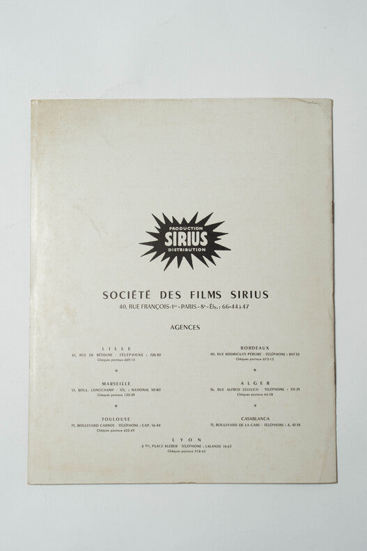 Le Comte de Monte-Cristo — Dossier de presse original · Robert Vernay · Jean Marais · Couverture Guy-Gérard Noël · Les Films Sirius, 1954