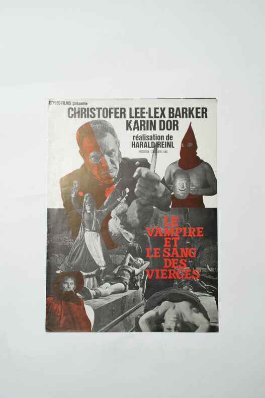 Le Vampire et le Sang des Vierges — Dossier de presse original · Harald Reinl · Christopher Lee · Lex Barker · 1967