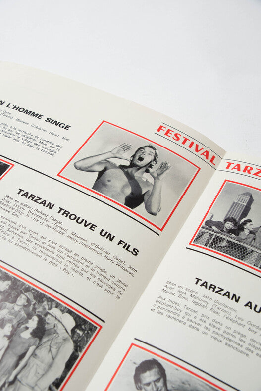Festival Tarzan — Guide publicitaire original · Johnny Weissmuller · Maureen O'Sullivan · Richard Thorpe · MGM · 1970