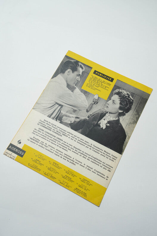 Mémoires d'un Flic — Dossier de presse original · Pierre Foucaud · Michel Simon · Fernand Sardou · 1956