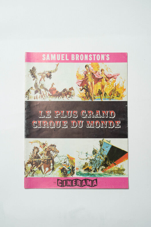 Le Plus Grand Cirque du Monde — Dossier de presse original · Henry Hathaway · John Wayne · Rita Hayworth · Claudia Cardinale · Complet de l'affichette · 1964