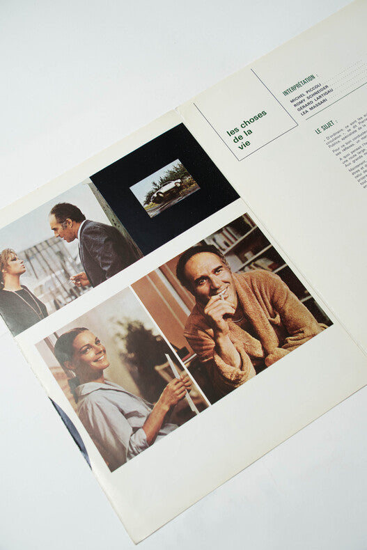 Les Choses de la Vie — Dossier de presse original · Claude Sautet · Michel Piccoli · Romy Schneider · 1970