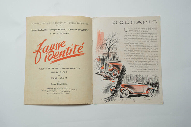Fausse Identité — Dossier de presse original · André Chotin · Raymond Bussières · Franck Villard · 1947