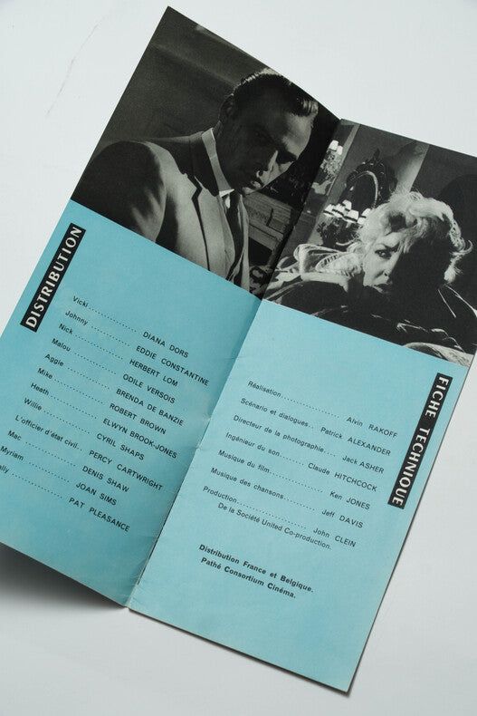 Passeport pour la Honte — Dossier de presse original · Alvin Rakoff · Diana Dors · Eddie Constantine · Michael Caine · 1958