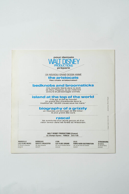 Walt Disney — Dossier de presse publicitaire saison 1969/1970 · Bambi · Un Amour de Coccinelle · Winnie l'Ourson · Mickey