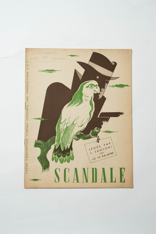 Scandale — Dossier de presse original dédicacé · René Le Hénaff · Paul Meurisse · Odette Joyeux · Philippe Lemaire · 1948