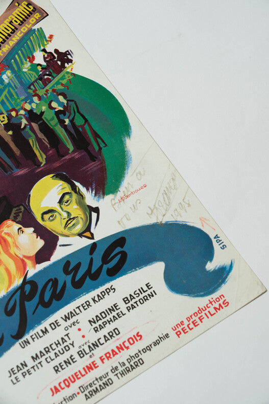 Mademoiselle de Paris — Dossier de presse original dédicacé · Walter Kapps · Jacqueline François · Jean-Pierre Aumont · Capucine · 1955