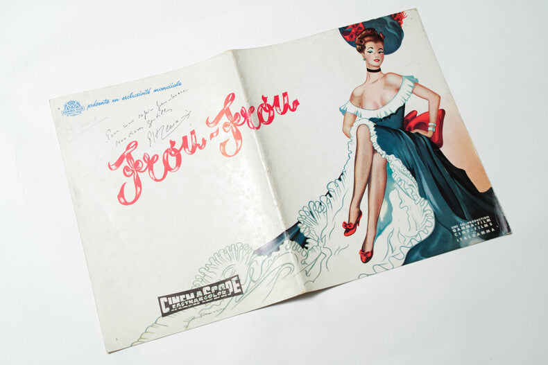 Frou-Frou — Dossier de presse original dédicacé · Augusto Genina · Brenot · Dany Robin · Louis de Funès · Mylène Demongeot · 1955