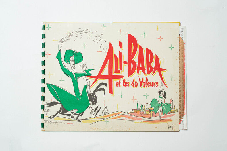 Ali-Baba et les 40 Voleurs — Dossier de presse original · Jacques Becker · Fernandel · Couverture René Ferracci · Complet de l'affichette · Films Cinédis, 1954
