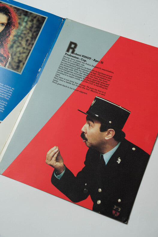 Pinot Simple Flic — Dossier de presse original + faux journal de sortie · Gérard Jugnot · Couverture Patrick Claeys · Parafrance, 1984