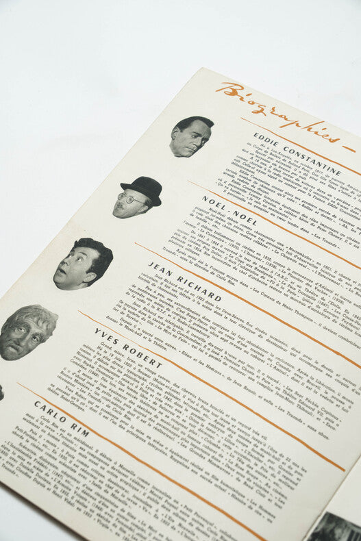 Les Truands — Dossier de presse original · Carlo Rim · Eddie Constantine · Noël-Noël · Jean Richard · Couvertures ajourées · Franco-London Film, 1956