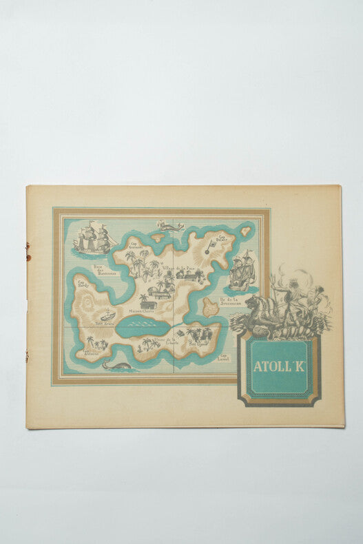 Atoll K — Dossier de presse original · Léo Joannon · Stan Laurel & Oliver Hardy · Couverture lithographique · Franco London Film, 1951