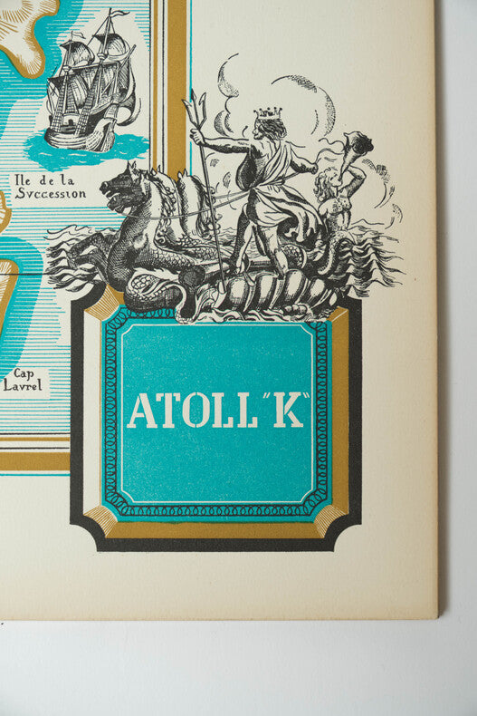 Atoll K — Dossier de presse original · Léo Joannon · Stan Laurel & Oliver Hardy · Couverture lithographique · Franco London Film, 1951