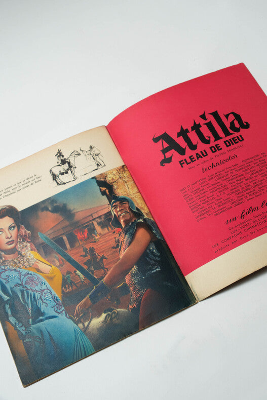 Attila, Fléau de Dieu — Dossier de presse original · Pietro Francisci · Anthony Quinn · Sophia Loren · Irène Papas · Lux Film, 1954