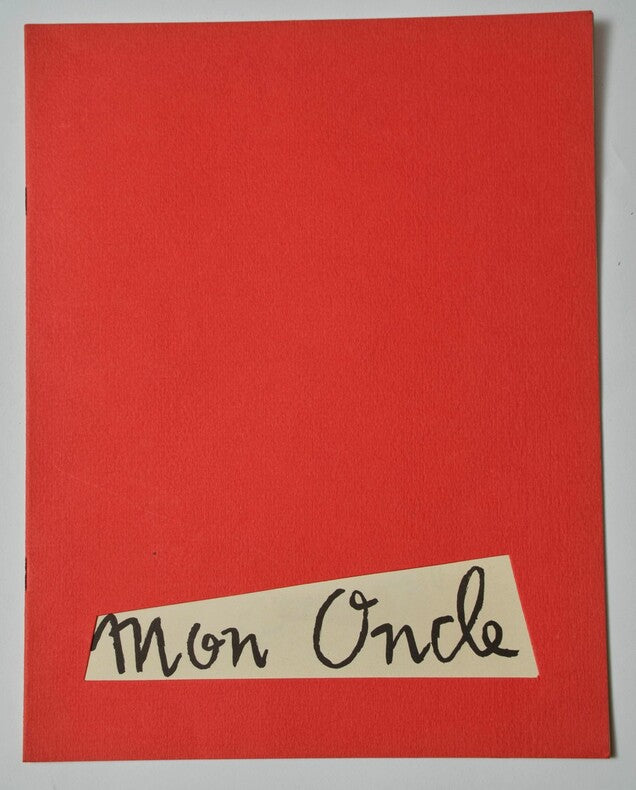 Mon Oncle — Dossier de presse original · 3 photographies argentiques · Jacques Tati · Conçu et illustré par Pierre Étaix · Specta Films, 1958