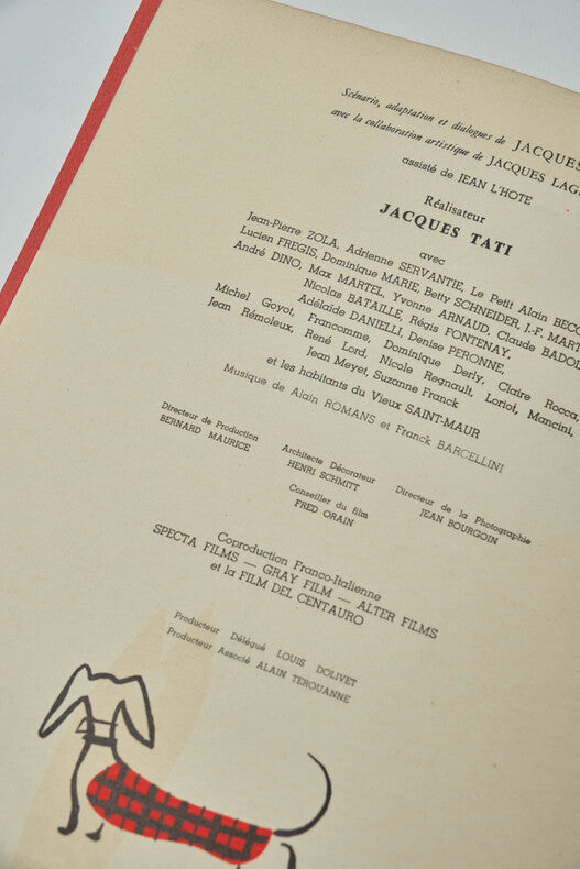 Mon Oncle — Dossier de presse original · 3 photographies argentiques · Jacques Tati · Conçu et illustré par Pierre Étaix · Specta Films, 1958