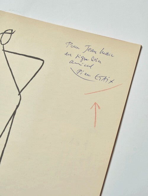 Mon Oncle — Dossier de presse original · Dédicace autographe signée de Pierre Étaix · Jacques Tati · Conçu et illustré par Pierre Étaix · Specta Films, 1958