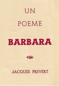Barbara — Jacques Prévert · Plaquette artisanale unique · Réalisée à la main pour les 24 ans de Paulette Kupper · 1947